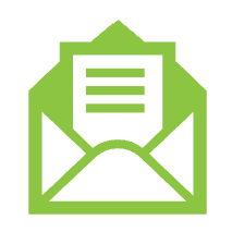 An icon of a opened envelope.