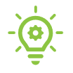 Icon of a lightbulb.